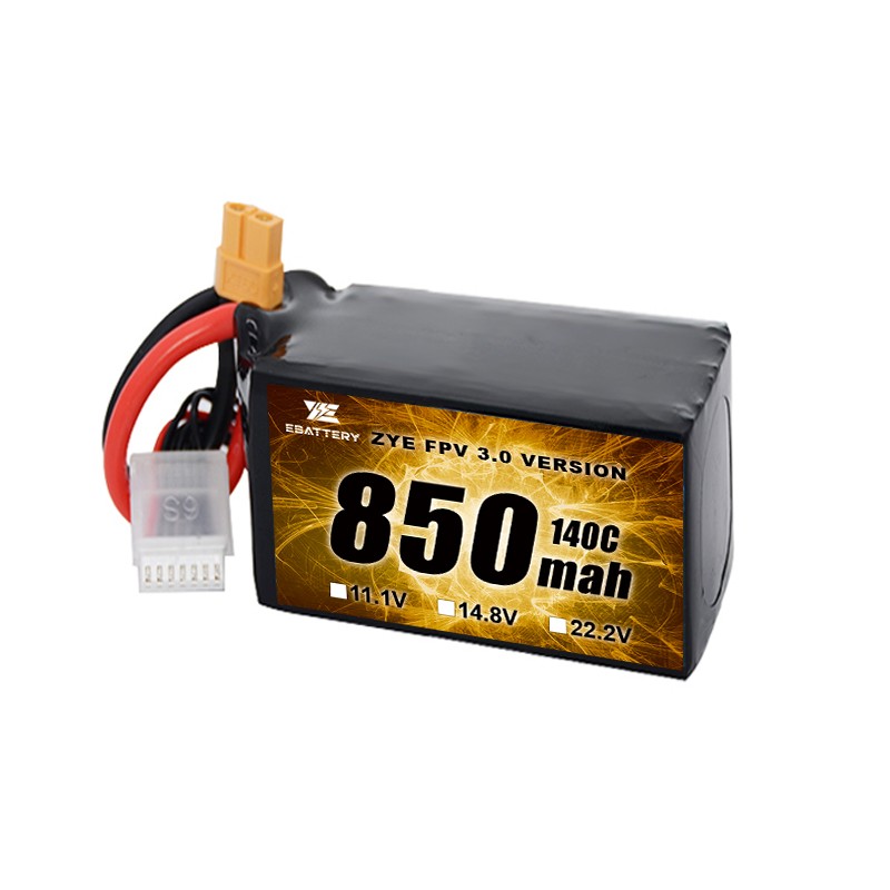 ຂະໜາດນ້ອຍ 850mah 1100mah 1300mah 1500mah FPV Lipo Battery